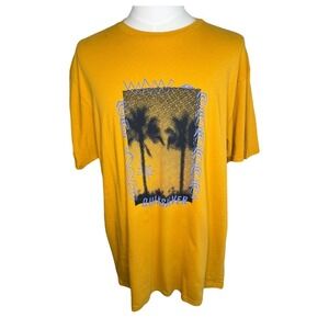 Quiksilver Graphic T-Shirt Palm Tree Print Regular Fit Tee XL